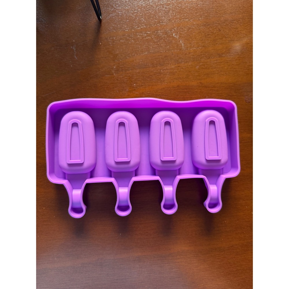 Cake Pop Cakesicle Mold OS Purple Silicone 4-slot Tray - Picture 2 of 3